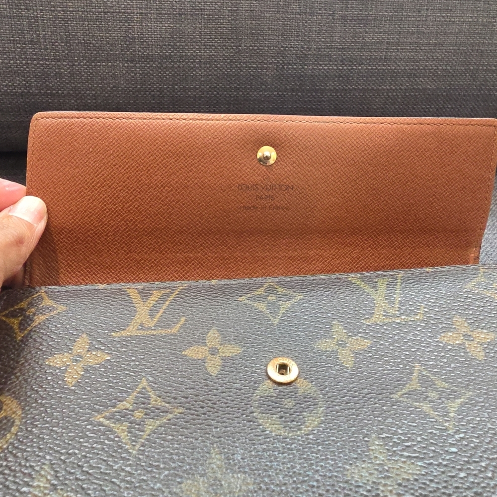 Louis Vuitton Monogram Wallet in Brown and Gold
